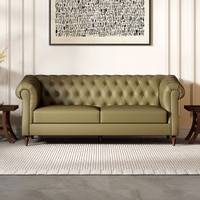 Fairmont 3 Seater Leatherette Sole in Olive Green Colour