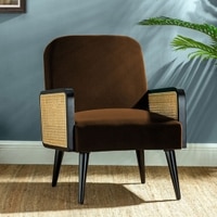 Haden Solid Wood Accent Chair in Brown Colour