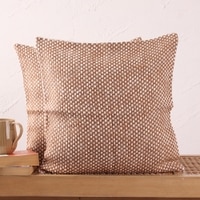 Vindhya Set Of 2 Cushion Covers With Brown Colour