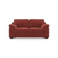 Esquel Essential 2 Seater Fabric Sofa In Dark Coral