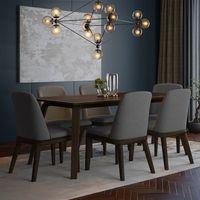 Taarkashi 6 Seater Dining Table In American Walnut Finish
