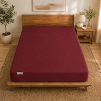 Loom and Needles Waterproof Mattress Protector Premium Cotton Mattress Bed  Cover78x60 in Maroon