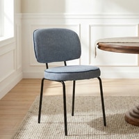 Cotton Fabric Dining Chair in Grey Colour