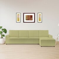 Right Aligned 3 Seater Right Aligned Chaise Lime Green Sofa Cover