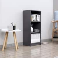 Hexa Engineered Wood Bookshelf Multipurpose Storage Rack in Slate Grey Colour
