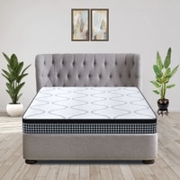 Relax Pillow Top With ISPT Technology 8 Inch Queen Size Hybrid Memory Foam and Pocket Spring Mattress (72X66 Inches), No Partner Disturbance, SoftRelax Comfort, with PU Foam