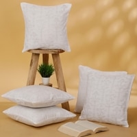 Set Of 5 Burnout Square Cushion Covers