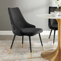 Sumra Solid Wood Accent Chair in Black Colour