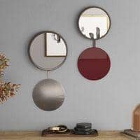 Tomo Metal Mirror Set of 2 In Antique Finish