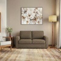 Apollo High Back 2 Seater Fabric Sofa in Dune Colour