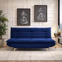 Bliss 3 Seater Sofa Cum Bed In Blue Colour
