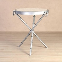 Bellmore Metal Side Table in Silver Finish