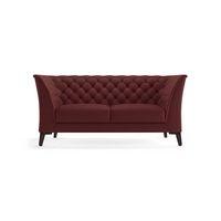 Weston 2 Seater Leather Sofa in Wine Colour