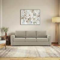 Apollo High Back 3 Seater Fabric Sofa in Oyster Beige Colour