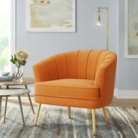 Carl Accent Chair in Orange Colour