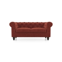 Winchester Essential 2 Seater Fabric Sofa In Dark Coral Colour