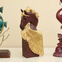 Yubi Polyresin Figurine in Brown Colour