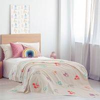 Mickey & Friends Faces - Disney Cotton Knitted Single Bed Ac Blanket For Kids to Use In All Seasons