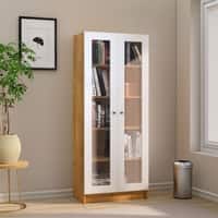 Hexa Multipurpose Storage Rack in Giant Wood and Frosty White