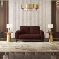 Granada Premium 2 Seater Fabric Sofa in Deep Crimson Velvet Colour