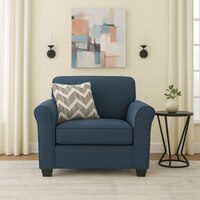 Sehran 1 Seater Sofa In Fabric Navy Blue Color