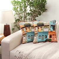 The Shophouses Set Of 2 Cushion Covers With Multi Colour