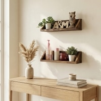 Daniel Wooden Wall Shelf Organiser