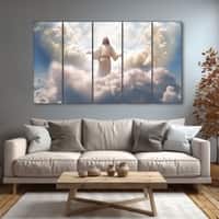The Castle Decor Jesus Wall Painting Wooden Framed 27x48 Inch (Style 4)