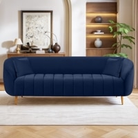Nero Velvet 3 Seater Sofa in Navy Blue Colour