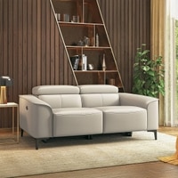 Molto Leather Recliner in Grey Colour