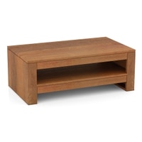 Epsilon Solid Wood Coffee Table In Amber Walnut Finish