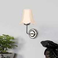 Devansh Steel Cotton Wall Mounted Lamp With Cotton Off White Shade