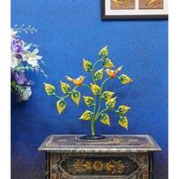 Desert Art Metal Handpainted Yellow Tree Showpiece