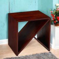 Noah Sheesham Wood Contemporary Tea Table End Table In Honey Finish