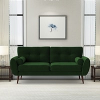 Faro Velvet 3 Seater Sofa in Green Colour