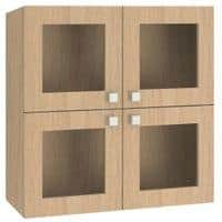 Romano Wall Mounted Glass Display Cabinet in Canadian Maple Colour