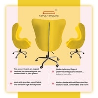 Kepler Brooks Oswald Pro Large Lounge Chair With Wheels in Yellow Colour