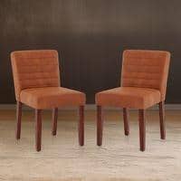 Ludo Upholstered Dining Chair In Tan Leatherette Colour