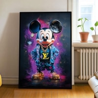 The Castle Decor Luxury Cartoon Mouse Wall Art Framed Painting 20x30 Inch