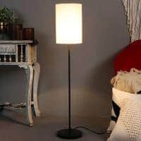 Sebastien White Cotton Shade Floor Lamp