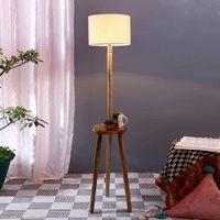 Gwyneth White Cotton Shade Floor Lamp