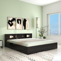 Kumiko King Size Bed In Wenge Finish