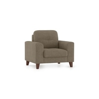 Verona Premium 1 Seater Fabric Sofa in Mist Brown Colour