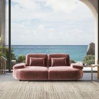 Soho 3 Seater Fabric Sofa In Blush Fabric