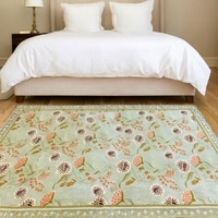 Luxe Home Polyester Floral Mist Carpet – (5x7 Feet, Multicolor, TPR)