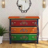 LysanderSolid Wood Hand Painted Chest Of Drawer in MultiColour