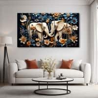 The Castle Decor Animal Wall Painting Wooden Framed 27x48 Inch (Style 2)