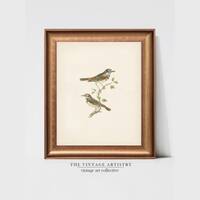 Artistry Brown Greenbirds Frame Canvas Wall Prints Canvas Wall Prints Set of 1 Multicolor Matte