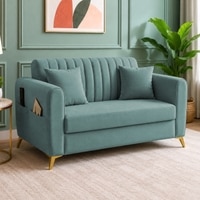 Daraco Velvet 2 Seater Sofa in Tourquise Color