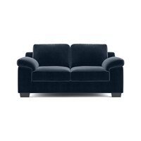 Esquel Luxe 2 Seater Fabric Sofa in Sea Port Blue Velvet Colour